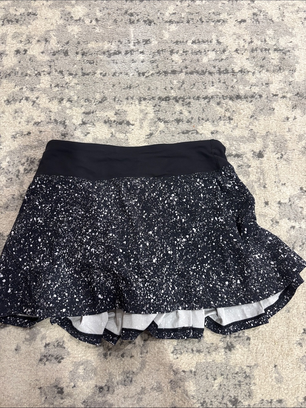 lululemon athletica Black Speckle Ruffle Skirt